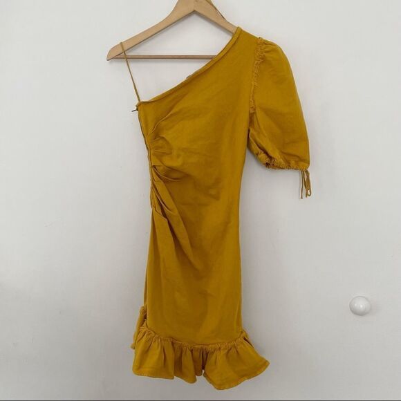 Jonathan Simkhai One Shoulder Asymmetric Denim Dress - Picture 8 of 13